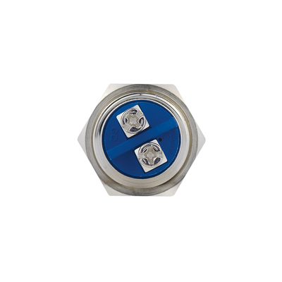 Full metal button 16mm 1 x (on) with screw connection