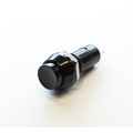 Push button round black off/(on) 250VAC/1A