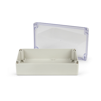 Universal enclosure 200 x 120 x 56 mm with transparent top part ABS IP65