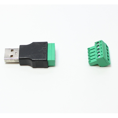 USB 2.0 Stecker mit Schraubterminal 5 polig