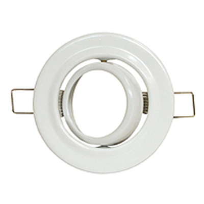 Ceiling mount bracket for MR16/ 50mm illuminant swivel white