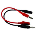 Measuring strip pair croco / 4mm banana plug red/black