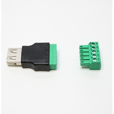 USB 2.0 Kupplung mit Schraubterminal 5 polig