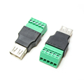USB 2.0 Kupplung mit Schraubterminal 5 polig