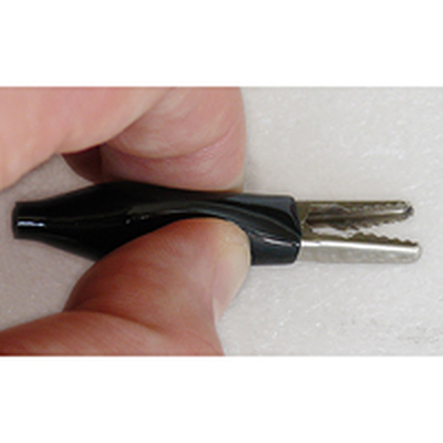 Crocodile clamp mini with insolation black 35mm