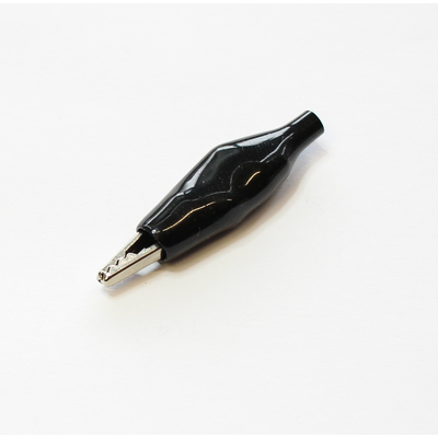 Krokoklemme mini mit Isolation schwarz 35mm