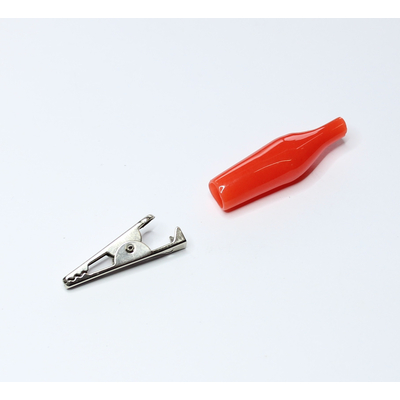 Crocodile clamp mini with insulation red