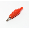Krokoklemme mini mit Isolation rot 35mm