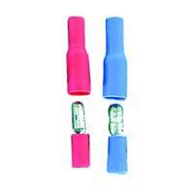 Rundstecker und H�lse rot / blau 20 St�ck sortiert