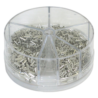 End of Cable Sheath Uninsulated 0.5 - 2.5 mm� (Inh.1900 Pieces Assorted.)