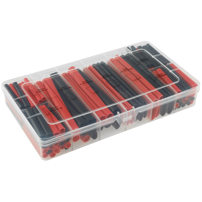 Adhesive shrink tubing assortment in plastic box 142 pieces