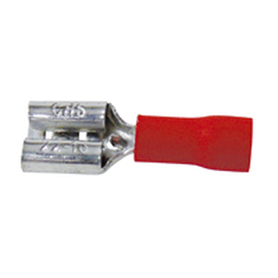 Blade receptacle red 6.35mm 0.5-1.5mm� 0.8 x 6.35mm...