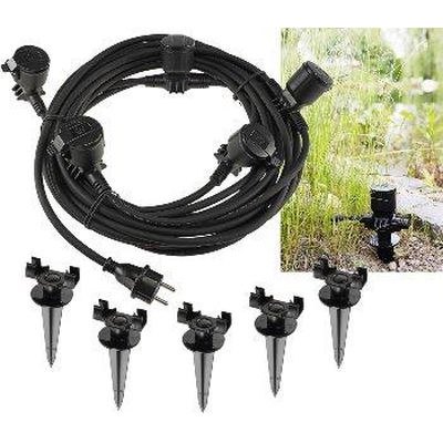 Outdoor main extension with&nbsp;5 single sockets IP44