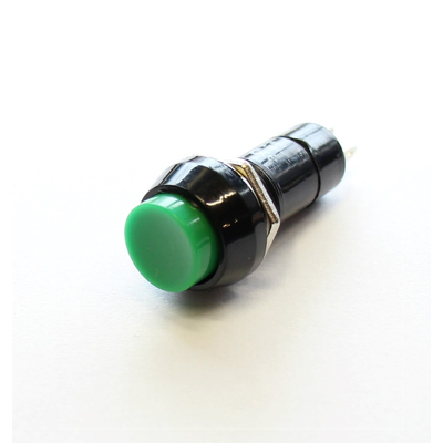 Push button round green off/(on) 250VAC/1A