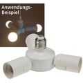 E27-Fassung 3-fach Adapter auf 3 x E27-Schraubfassungen -...