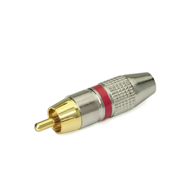 Cinchstecker für Kabel bis 7 mm rot
