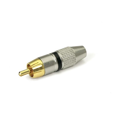Cinchstecker f�r Kabel bis 7 mm schwarz
