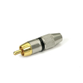 RCA connectors male for cables up to 7 mm black