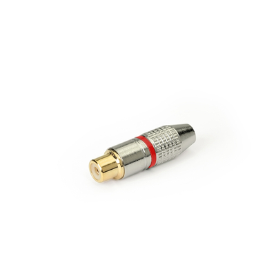 RCA connectors female for cables up to 7 mm red
