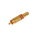 RCA connectors male for cables up to 7mm red