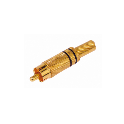 Cinchstecker f�r Kabel bis 7 mm schwarz