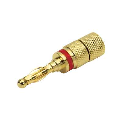 Banana spring pin metal fully gold-plated red
