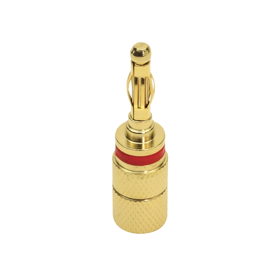 Banana spring pin metal fully gold-plated red