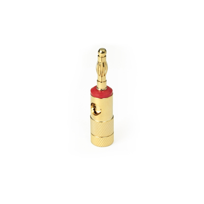 Banana spring pin gold plated red