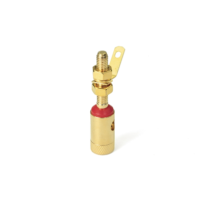 Bananas mounting socket 4 mm full plated red