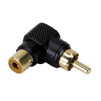 Cinch 90� Winkeladapter schwarz