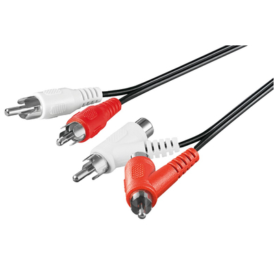 RCA connection cable plug / plug with feed-through 1.5m