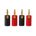 High-End Bananenstecker Set 2 x rot/ 2 x schwarz