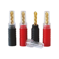 High-end banana plugs set 2 x red / 2 x black