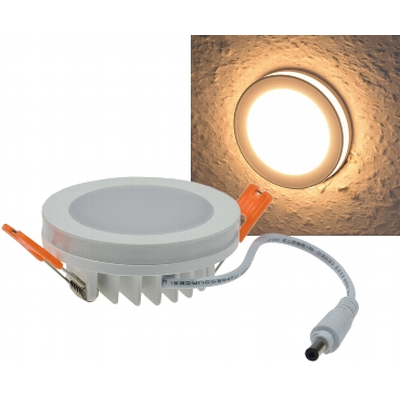 LED Einbaustrahler  6W mit Leuchtring warmwei IP44