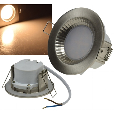 LED-Einbauleuchte 5W warmwei� Edelstahl geb�rstet IP54 - Flat-40 FR