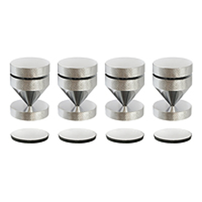 Vibration damper for loudspeakers  chrom finish   Set of...