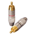 RCA connectors male set for cables up to 7 mm 2 x red/ 2...