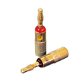 Banana spring plug set 2 x red / 2 x black