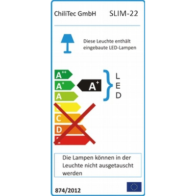 LED-Einbau Spot 1W 12VDC warmwei�  silber - Slim-22