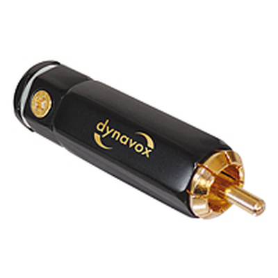 high-end RCA plug with black label ring