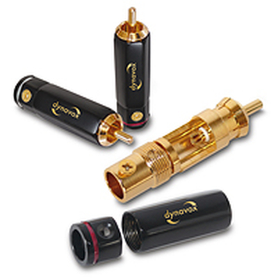 High-End Cinch-Stecker mit wei�en Kennring