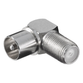 Adapter F Buchse   Koax Stecker 90�