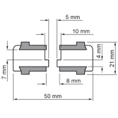 Aluminium-F�sse f�r HiFi-Ger�te � 50mm schwarz 4er-Set