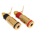 Banana mounting sockets set of 4 x 2 red/ 2 x black