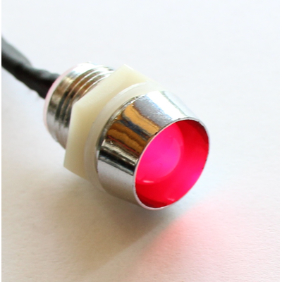 LED 10mm rot mit Fassung 12VDC