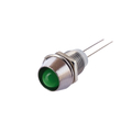 LED with socket 6 mm green diffuse