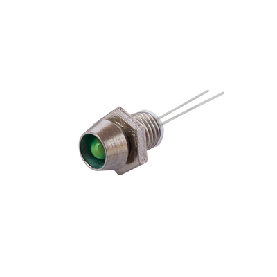 LED 3 mm green diffuse with socket