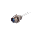 LED 3 mm blue diffused with socket