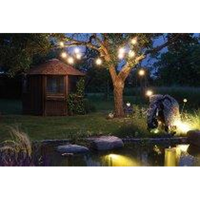 Beer garden solar light chain with 10x Filament Led lamps IP44
