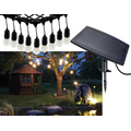 Beer garden solar light chain with 10x Filament Led lamps...